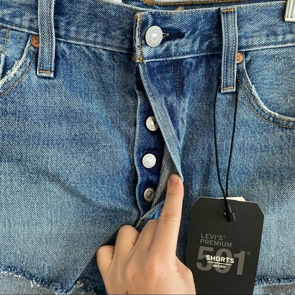Levi’s 501 Micro Denim Shorts Booty Shorts - Picture 4 of 7
